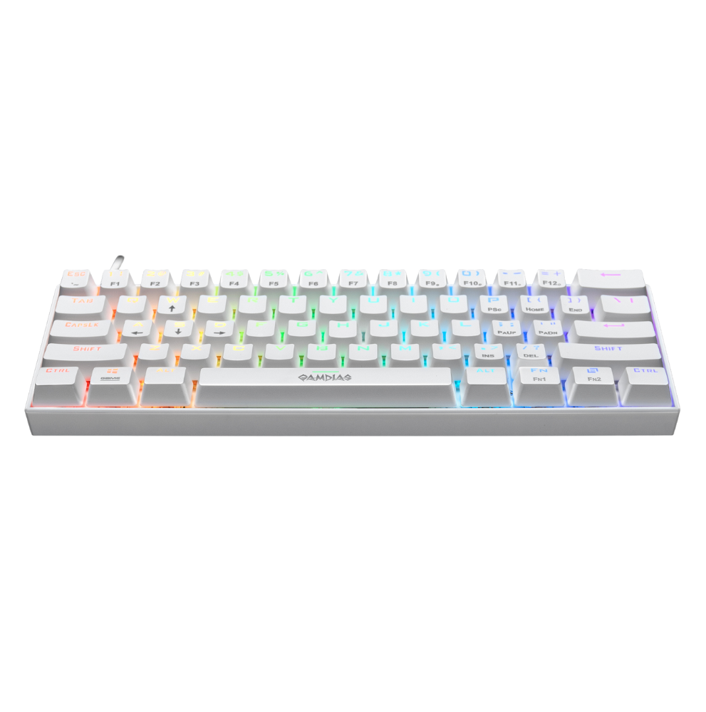 Gamdias Hermes E3 RGB mehanička, bela ,blue switch